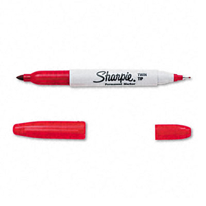 Sharpie Twin Tip Marker permanentny Czerwony