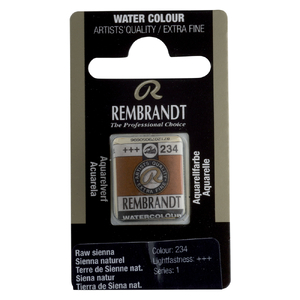 Talens Rembrandt farba Water Half Pan 234 raw sien