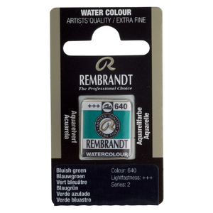 Talens Rembrandt farba Water Half Pan 640 b green
