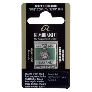 Talens Rembrandt farba Water Half Pan 645 hop gree