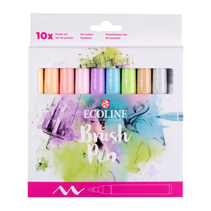 Talens Ecoline Brush Markery 10 kol PASTEL