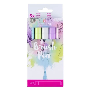 Talens Ecoline Brush Markery 5 kol Pastelowe