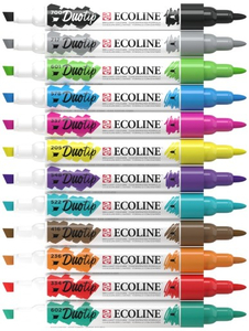 Talens Ecoline Duotip Markery 12-kol.