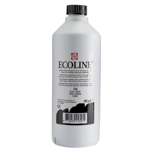 Talens Ecoline farba akwarel płyn 490ml 700 Black