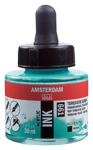 Amsterdam Tusze 30 Zieleń Turkusowa 661