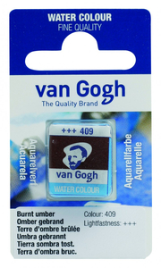 Talens Van Gogh Aquarel Farba kostka 409 Burnt Umb