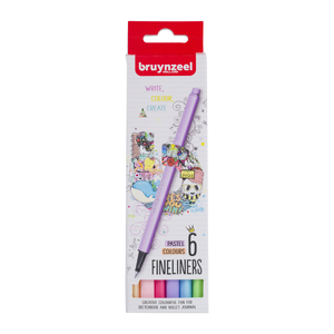 bruynzeel Fineliner Pastel 6 