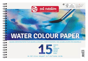 Blok do farb akwarelowych Talens 240g - Płótno A4