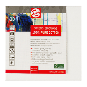 Talens Stretched Canvas Cotton 3D 20 x 20 cm