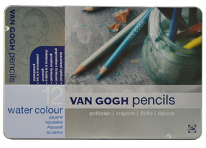 Talens Van Gogh Water Kredki akwarelowe 12kol met 