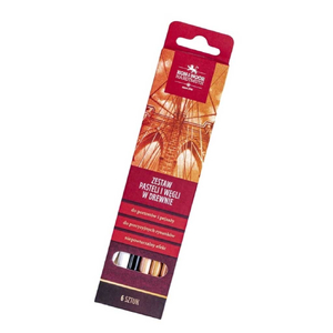 KIN Zestaw pasteli i węgli w drewnie