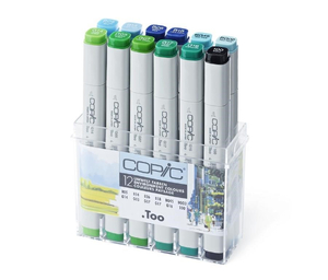COPIC Classic Kolory Ekologiczne Markery 12 szt