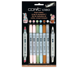 COPIC Ciao Markery Zestaw 5+1 Scrap & Stempelset 1