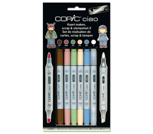 COPIC Ciao Markery Zestaw 5+1 Scrap & Stempelset 2
