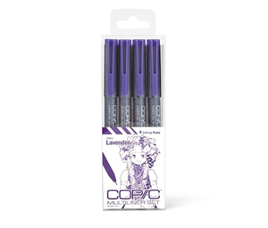COPIC Multiliner zestaw 4 grubości, lawendowy