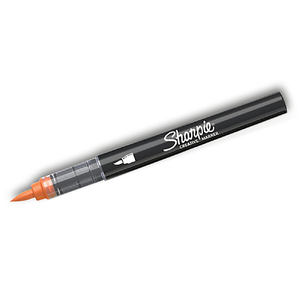 Marker Sharpie Acrylic ORANGE (pomarańczowy) brush