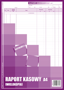 Druk RK A4 Raport kasowy  