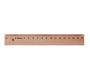 Leniar Linijka Drewniana 17cm wkładka metalowa