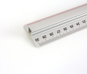 Leniar Linijka 2 skale 30cm Metal