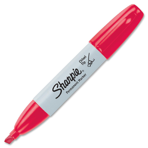 Sharpie Chisel Marker permanentny Czerwony