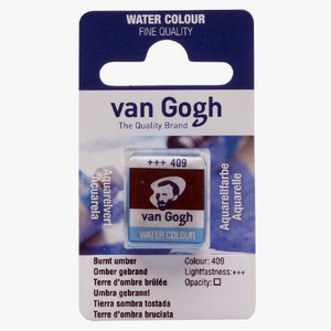 Talens Van Gogh Aquarel Farba kostka 409 Burnt Umb