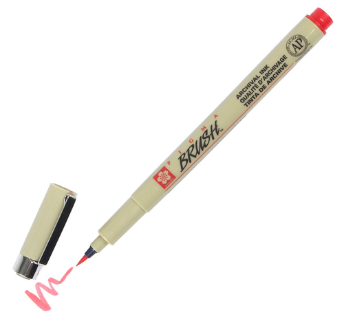 Sakura Pigma Micron Brush Cienkopis 19 Red-65924