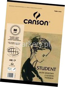 Blok Szkicowy A4 Z Szarym Papierem Student Canson-129991