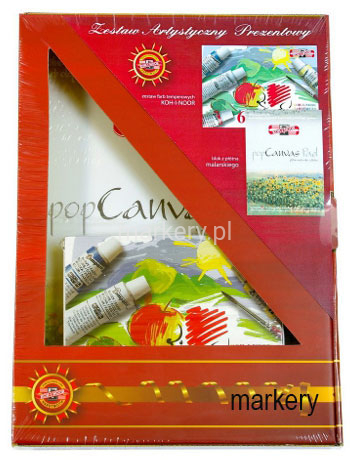 Zestaw do Malowania Farby Tempery 6 kol + Blok  -93490