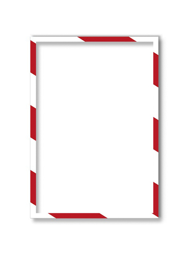 Koszulka magnetyczna A4 ramka czerwono-biały 5szt-128821