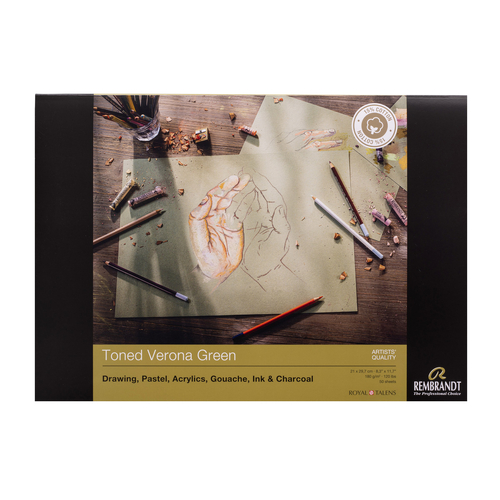 Blok do pasteli Rembrandt A4 180g 50a Verona Green-139987