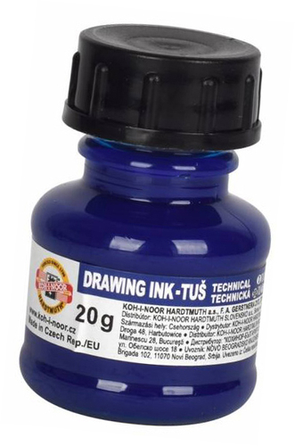 Koh-I-Noor art tusz kreślarski niebieski 20 g-130495