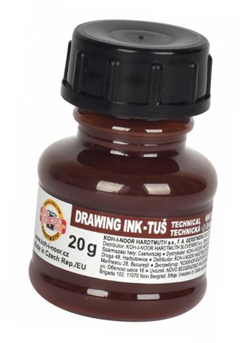 Koh-I-Noor art tusz kreślarski brązowy 20 g-130497