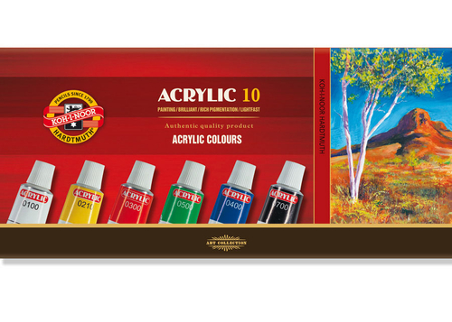 Koh-I-Noor Farby akrylowe Acrylic 16ml 10kol -90590
