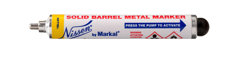 Markal solid barrel metal marker 3mm yellow-137923