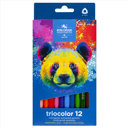 Koh-I-Noor Triocolor Kredki Szkolne 9mm 12 kol-141476