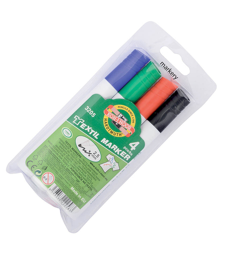 Markery do Tkanin Zestaw 4 kol-92364