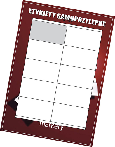 Etykiety samoprzylepne białe 105x57/10szt (100)-42548
