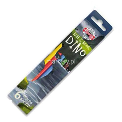 Kredki szkolne Dino 6 kol NEW-94045