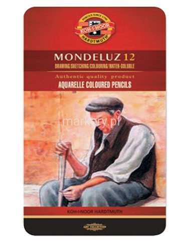Koh-I-Noor Mondeluz Deluxe Kredki 12 kol metal-88337