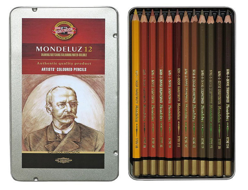 Koh-I-Noor Mondeluz Deluxe Kredki 12kol Brąz metal-92750