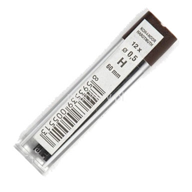 Koh-I-Noor Wkład Grafit Techniczny 0.5mm H 12szt-88702