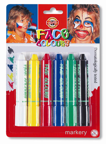 Koh-I-Noor Kredki Farby Face Deco do Twarzy 6 kol-91077