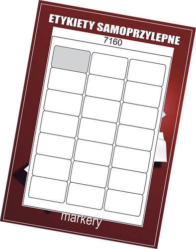 Etykiety samoprzylepne białe 63.5x38.1/21sz ZAO100-42697