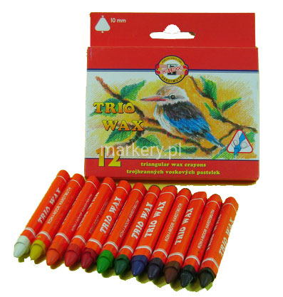 Koh-I-Noor Trio Wax Jumbo Kredki Wosk 10mm 12kol-92378