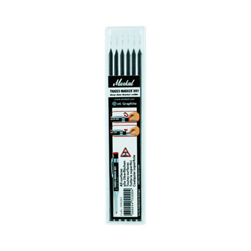 Markal Trades-Marker Dry Refill Pack x6 Graphite-116071