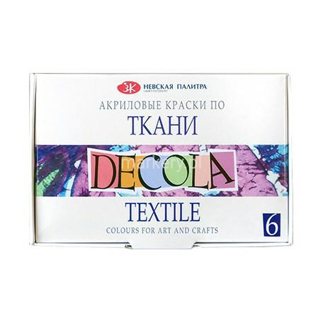 Farby do tkaniny Decola 6 kolorów po 20 ml -140195