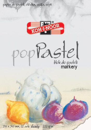 Koh-I-Noor PopPastel Blok Pastel 245x345 220g Biał-89504