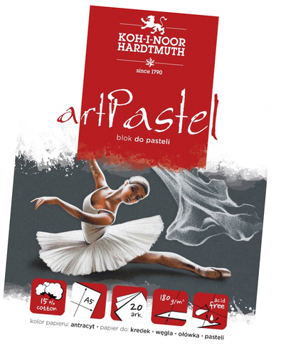 blok do pasteli Art pastel antracytA5 20 k 180 g-130532