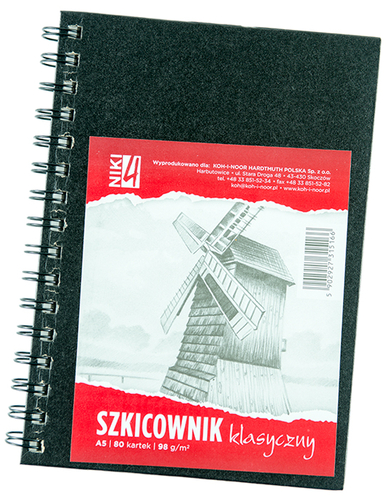 szkicownik klasycznyA5 98 g 80 kartek-130537