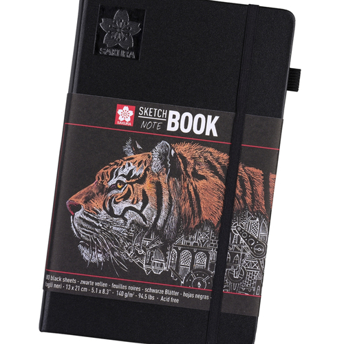 Sakura blok 21x29,7 80k black paper 140g-130928